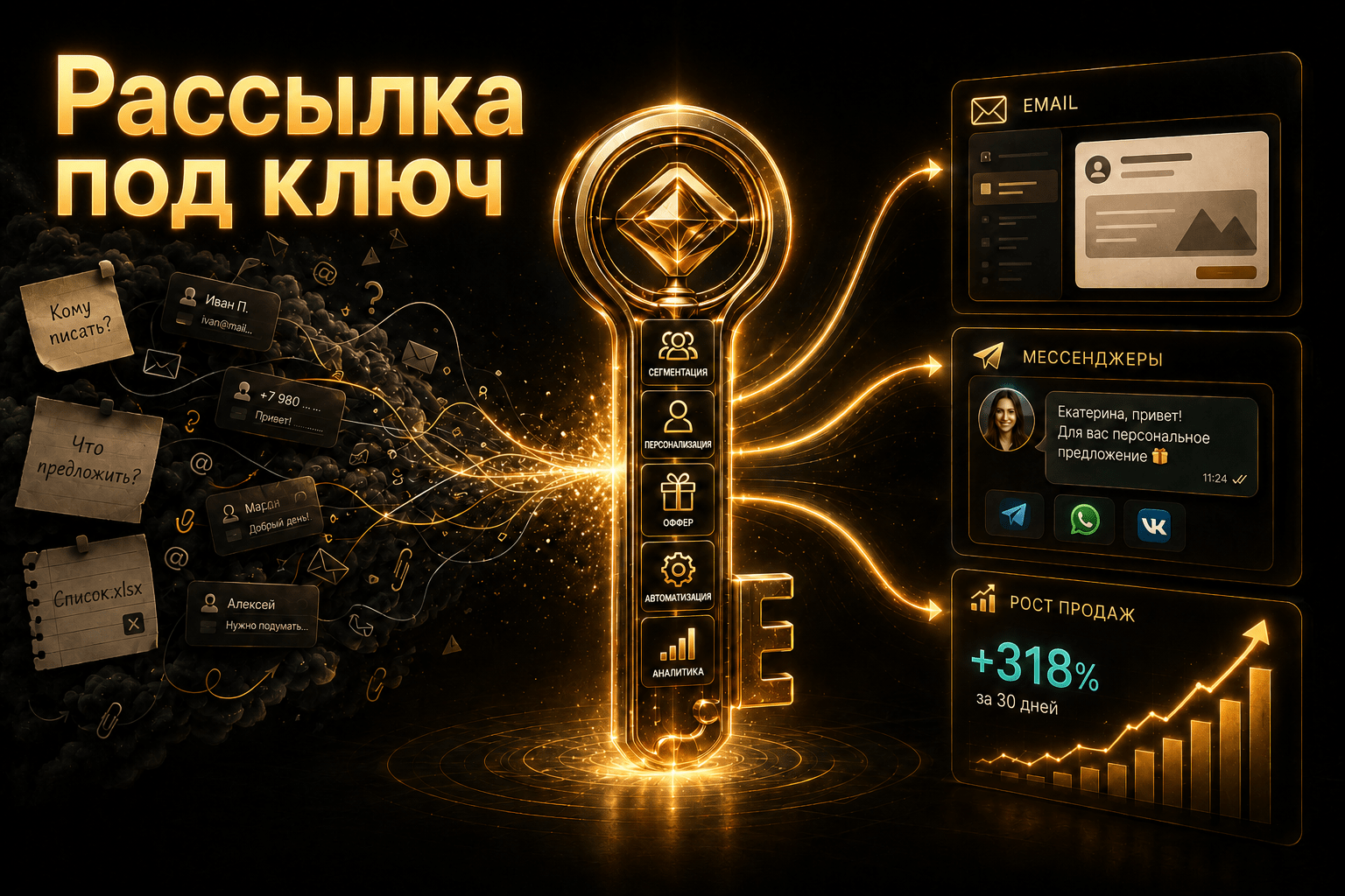 Создание рассылки под ключ