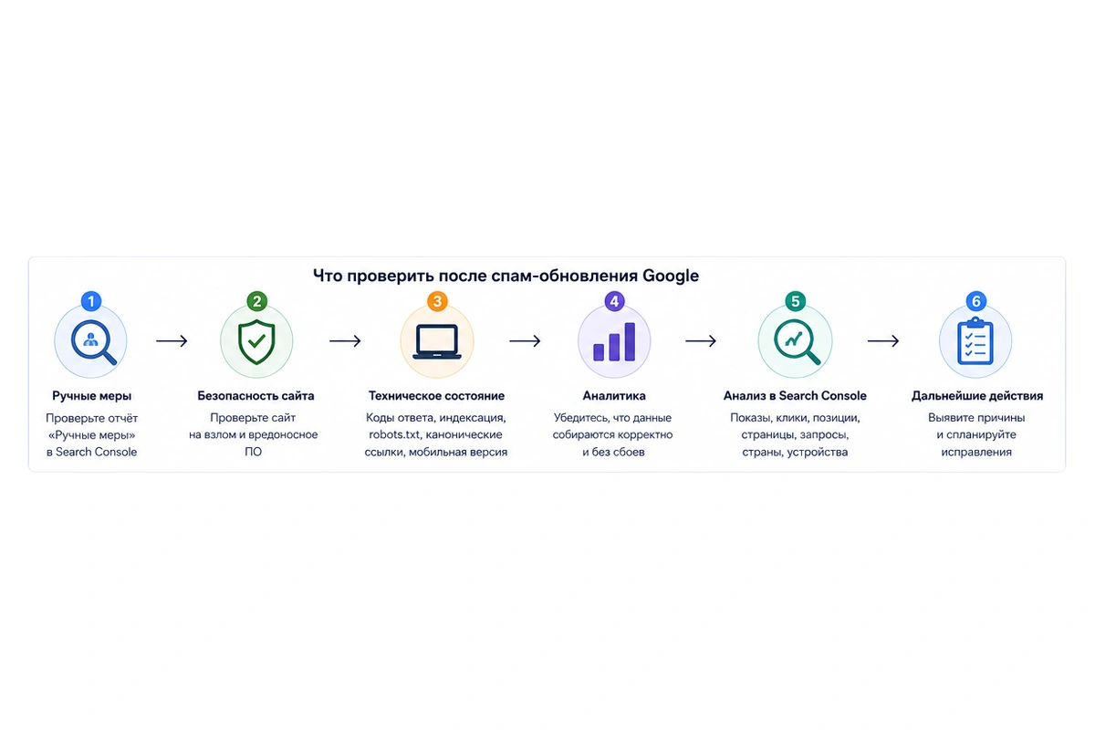 Диагностика падения трафика после спам-обновления Google