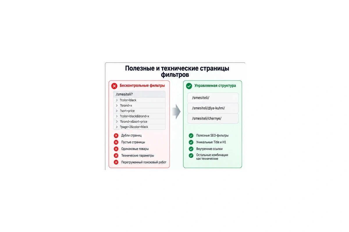 Оптимизация фильтров и фасетной навигации интернет-магазина