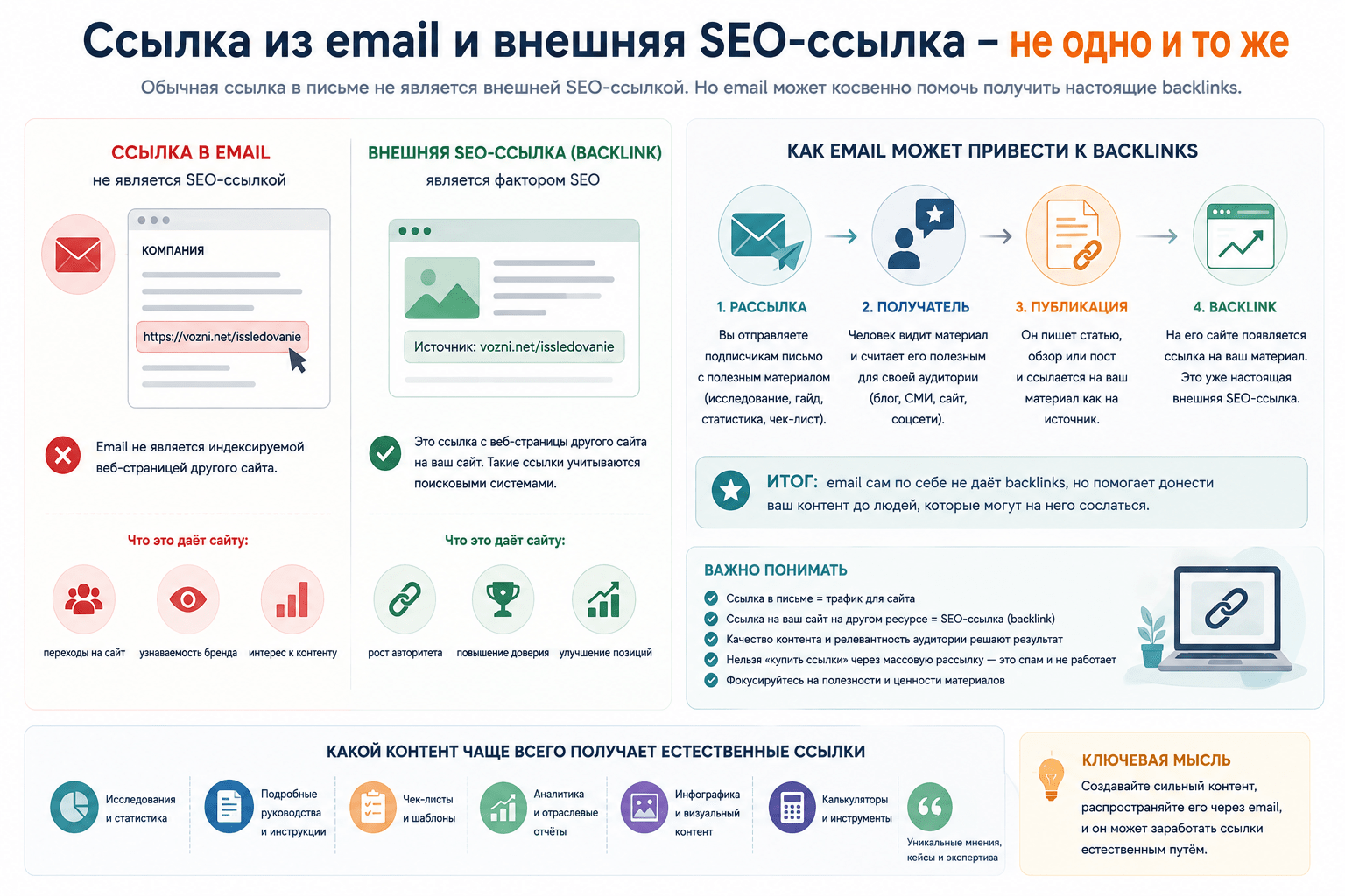 Ссылка из email и внешняя SEO-ссылка – в чём разница