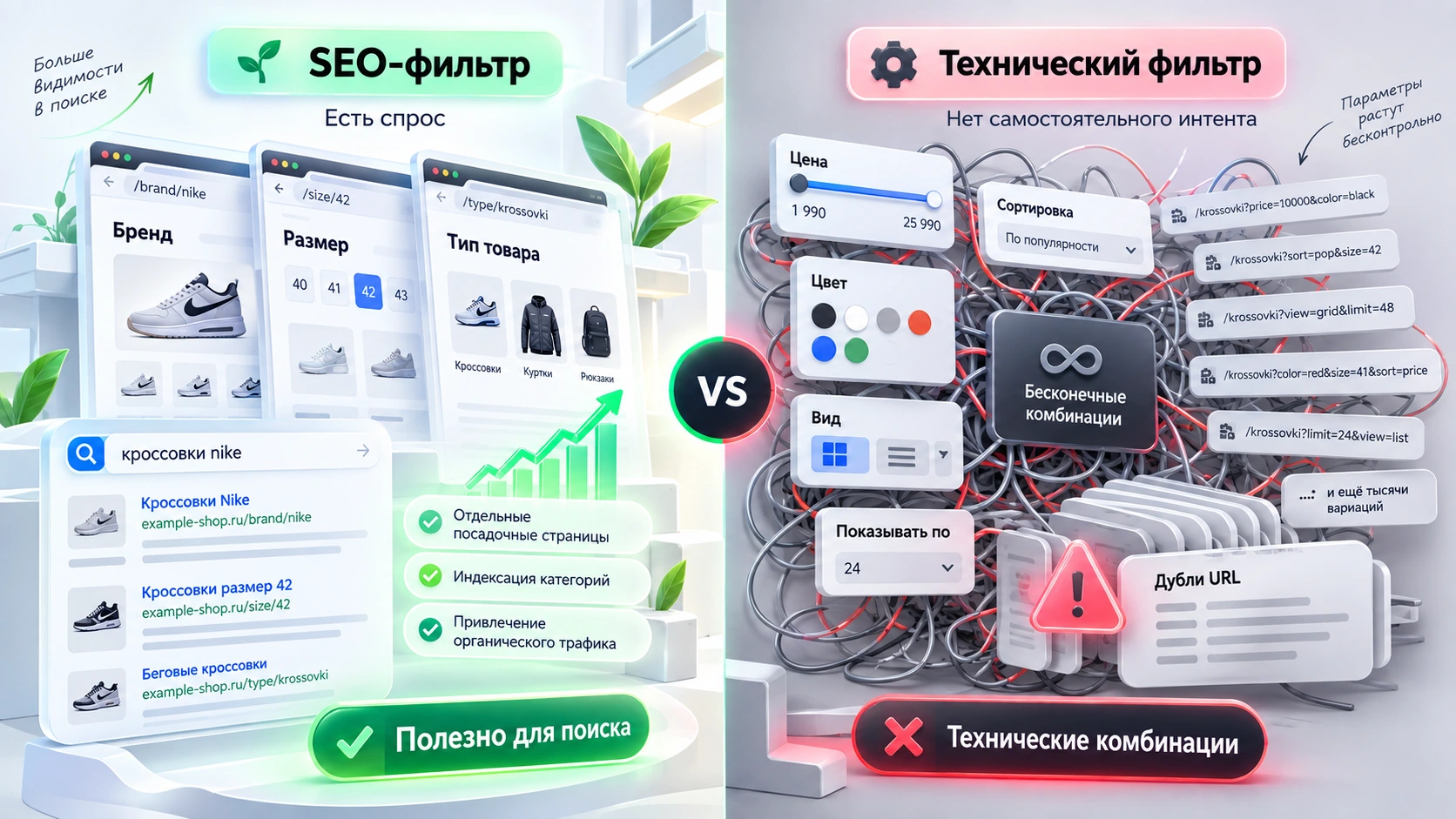 SEO-фильтры и технические фильтры интернет-магазина SEO-фильтр против технических комбинаций параметров интернет-магазина