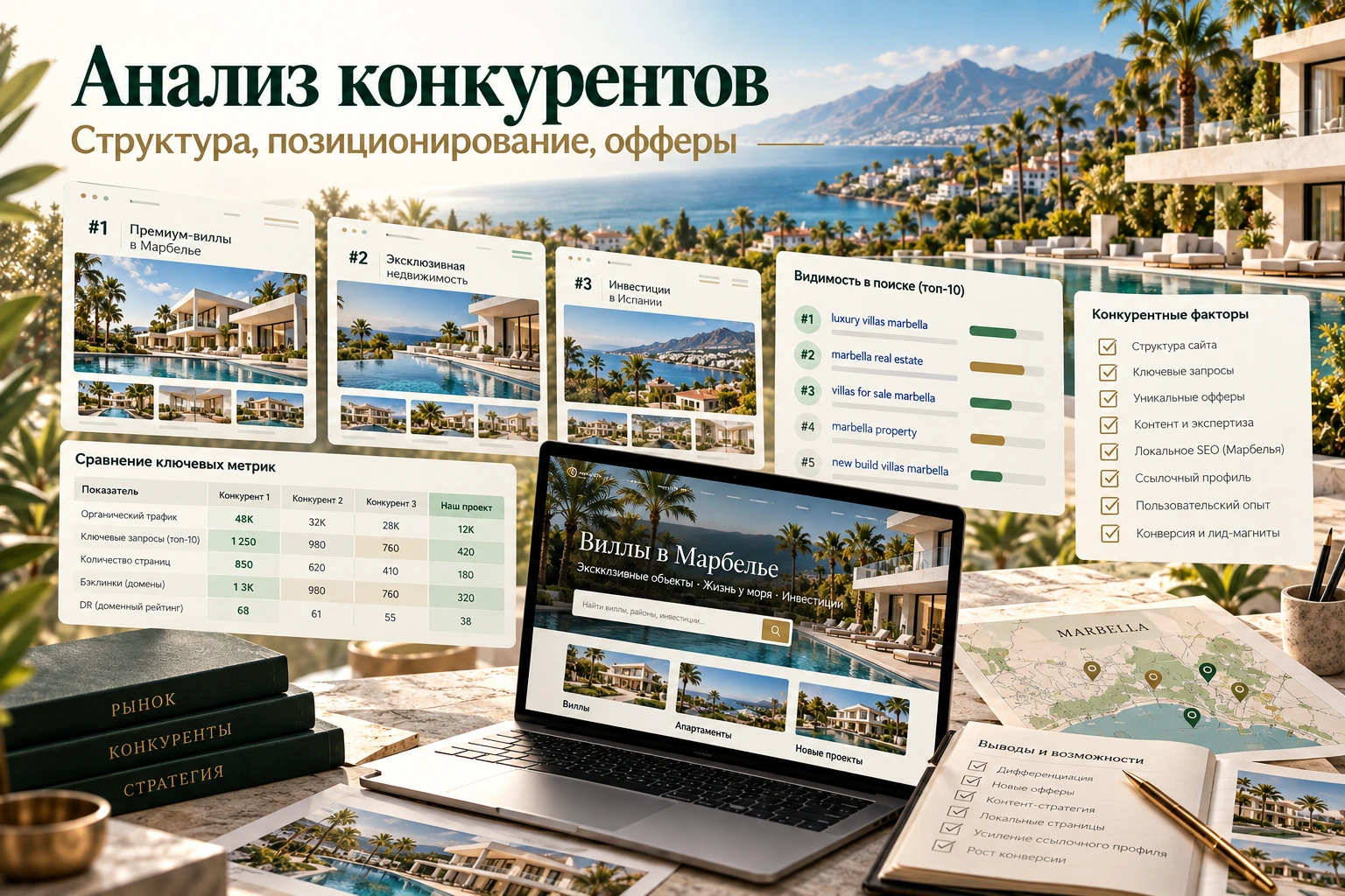 Конкурентный анализ агентства недвижимости Анализ конкурентов агентства недвижимости в Марбелье