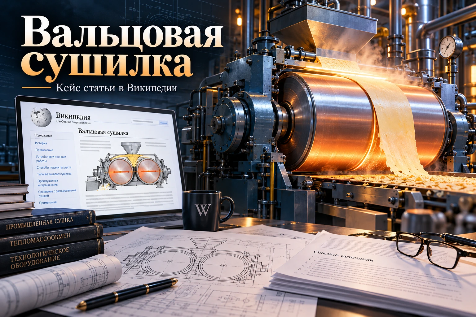Кейс Wikipedia – Вальцовая сушилка Кейс переработки статьи Вальцовая сушилка для Википедии