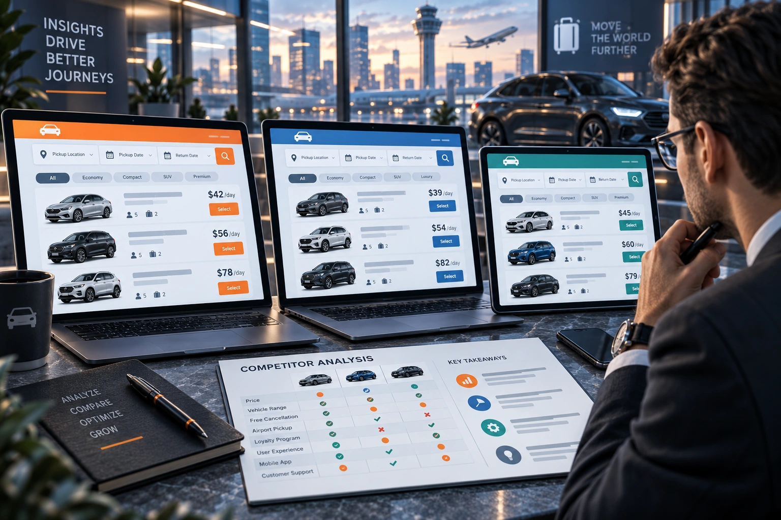Конкурентный анализ сервисов аренды автомобилей Анализ конкурентов в нише аренды автомобилей
