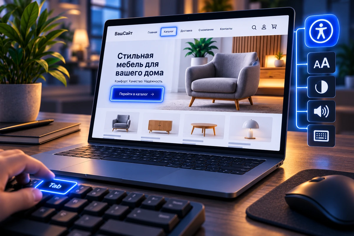 Доступность сайта по WCAG 2.2 – проверка интерфейса с клавиатуры