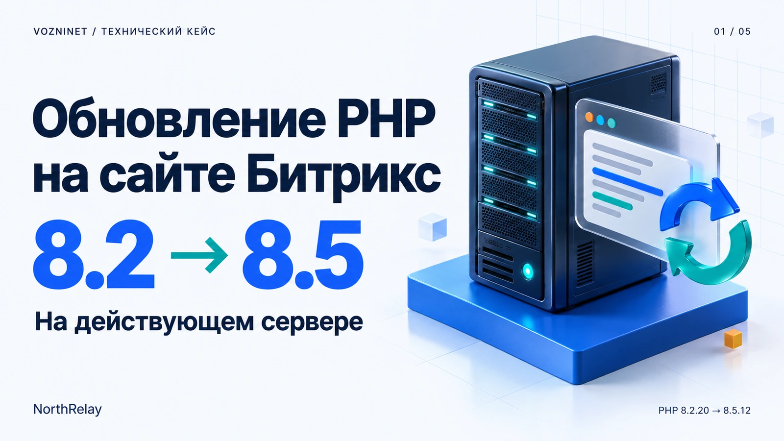 Переход сайта NorthRelay на Битрикс с PHP 8.2.20 на PHP 8.5.12 Переход сайта NorthRelay на Битрикс с PHP 8.2.20 на PHP 8.5.12