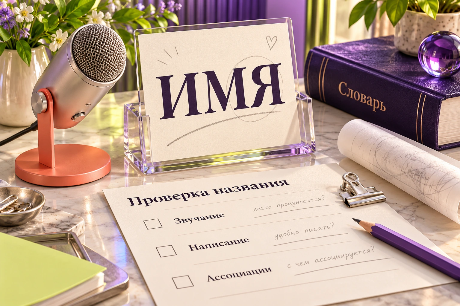 Проверка звучания, написания и ассоциаций названия