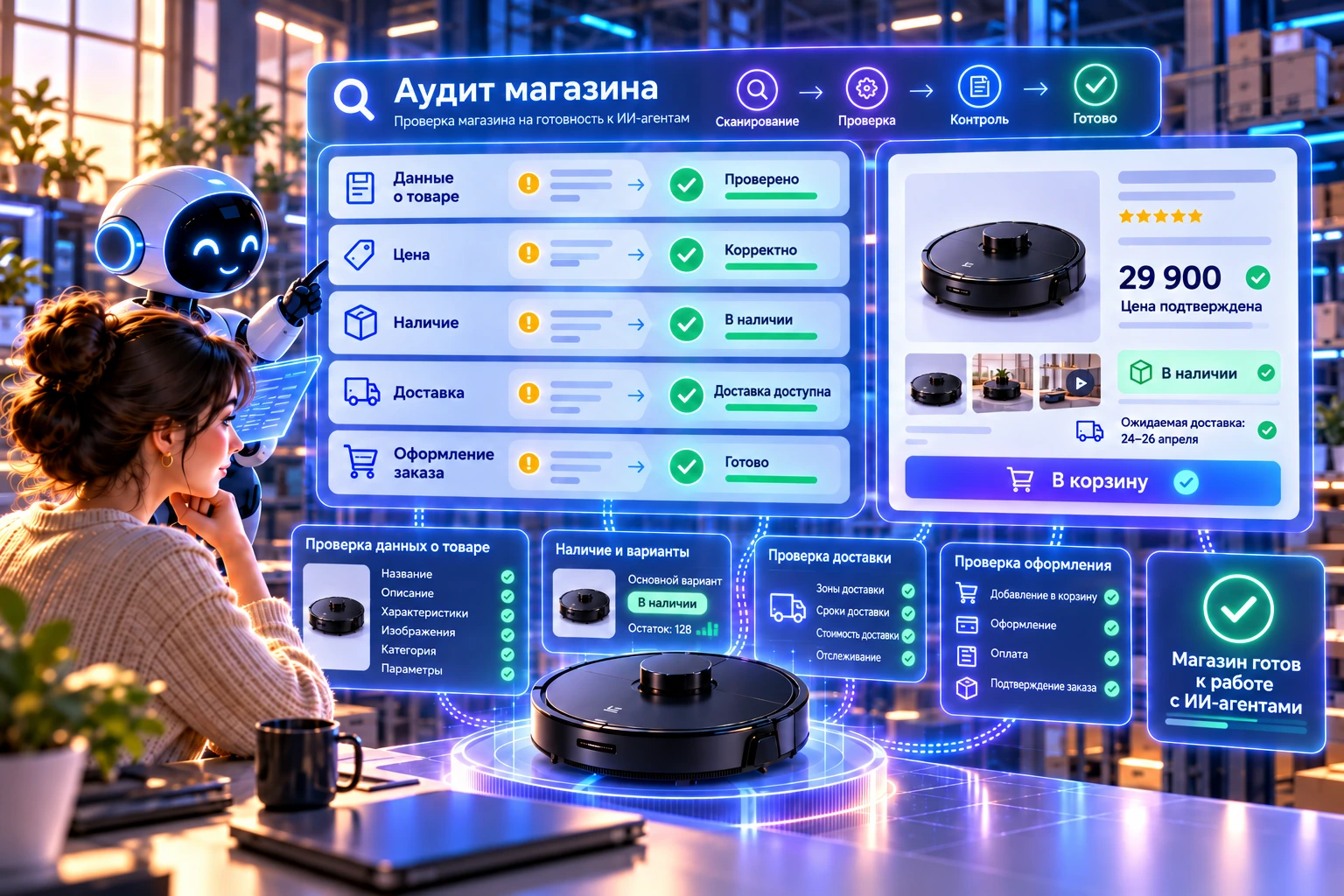 Аудит интернет-магазина на готовность к работе с ИИ-агентами