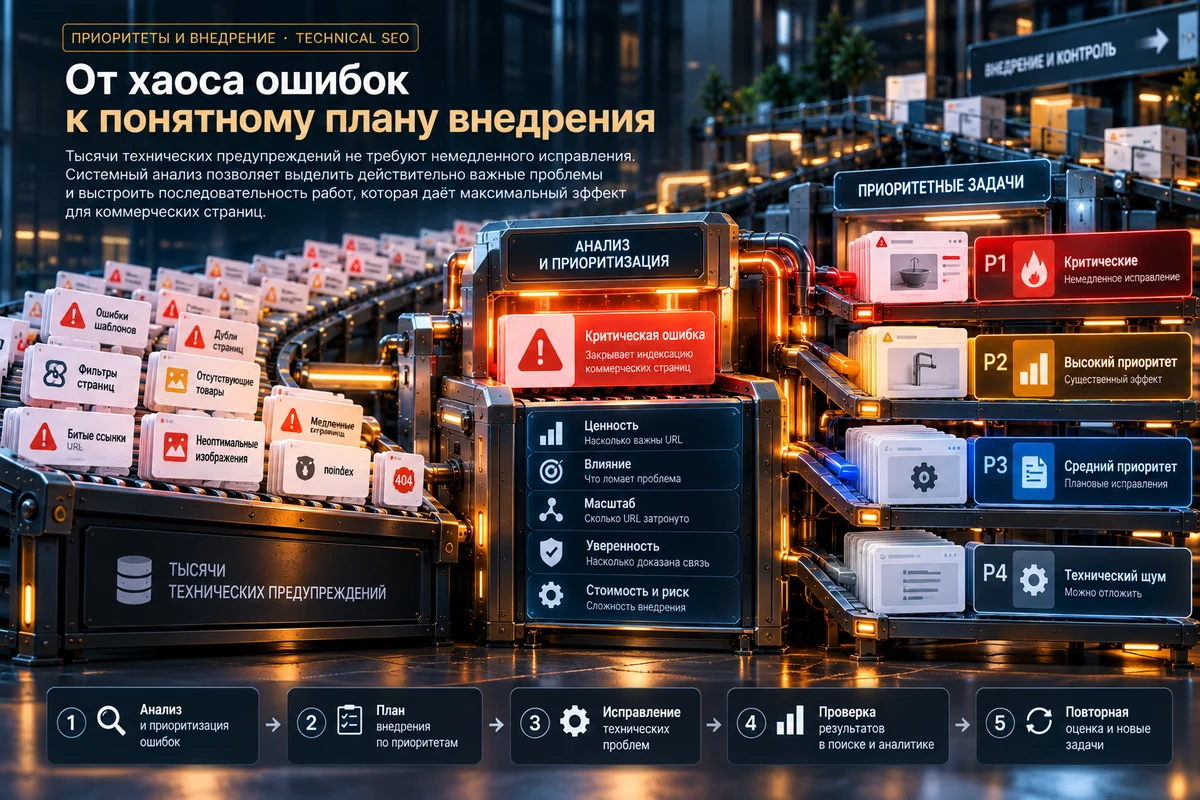 Порядок внедрения технических SEO-изменений в интернет-магазине